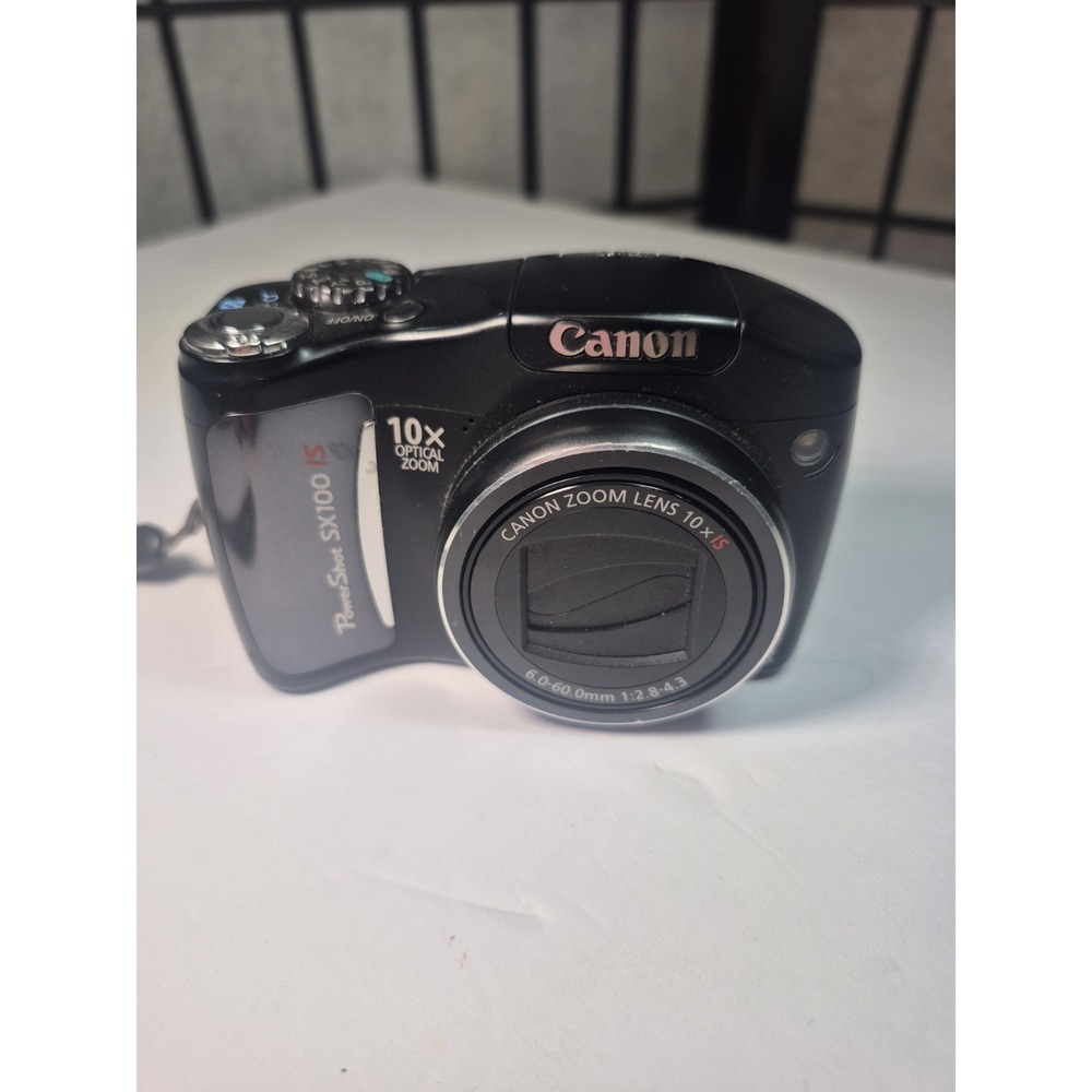 Canon PowerShot SX100 IS Compact 8.0MP Black 10x Zoom 2.5" Flash USB Sku 2420B00